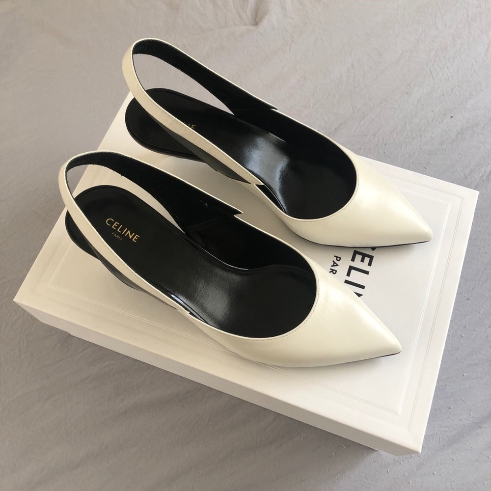 Celine Leather Kitten Heels